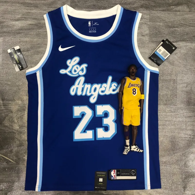 Los Angeles Lakers Retro LeBron James #23 Blue Men’s Jersey