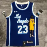 Maglia da uomo Los Angeles Lakers Retro LeBron James #23 blu Los Angeles Lakers Retro LeBron James #23 Blue Men’s Jersey