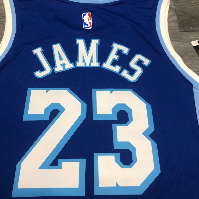 Los Angeles Lakers Retro LeBron James #23 Blue Men’s Jersey