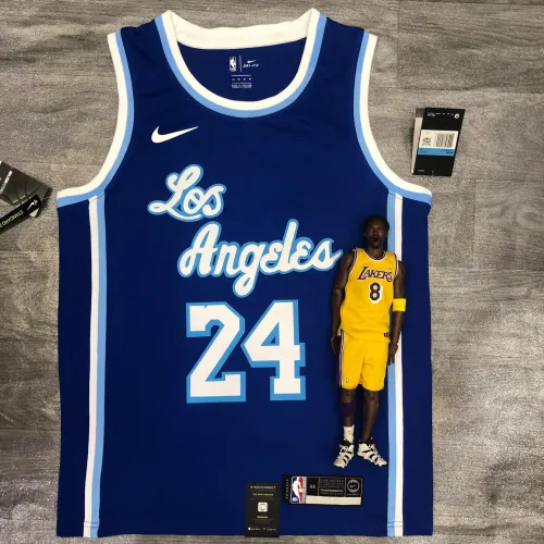 Maglia da uomo Los Angeles Lakers Retro Kobe Bryant #24 blu