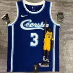 Maillot Hommes Los Angeles Lakers Retro Latin Singer Collaboration Anthony Davis #3 Bleu Los Angeles Lakers Retro Latin Singer Collaboration Anthony Davis #3 Blue Men’s Jersey