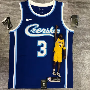 Maillot Hommes Los Angeles Lakers Retro Latin Singer Collaboration Anthony Davis #3 Bleu