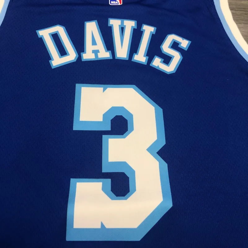 Los Angeles Lakers Retro Anthony Davis #3 Blue Men’s Jersey