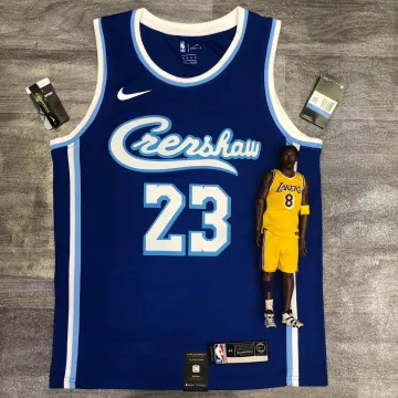 Los Angeles Lakers Retro Latin Singer Collaboration LeBron James #23 Bleu Maillot Hommes
