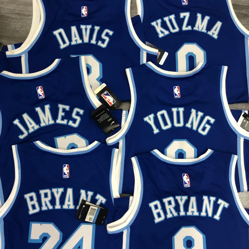 Los Angeles Lakers Retro Latin Singer Collaboration LeBron James #23 Blue Men’s Jersey