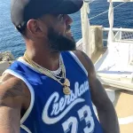 Los Angeles Lakers Retro Latin Singer Collaboration LeBron James #23 Blue Men’s Jersey