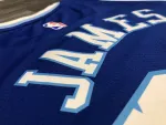 Los Angeles Lakers Retro Latin Singer Collaboration LeBron James #23 Blue Men’s Jersey