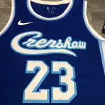 Los Angeles Lakers Retro Latin Singer Collaboration LeBron James #23 Blue Men’s Jersey