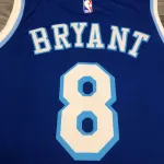 Maglia da uomo blu dei Los Angeles Lakers Retro Latin Singer Collaboration Kobe Bryant #8.