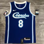 Maglia da uomo blu dei Los Angeles Lakers Retro Latin Singer Collaboration Kobe Bryant #8.