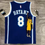 Maglia da uomo blu dei Los Angeles Lakers Retro Latin Singer Collaboration Kobe Bryant #8.