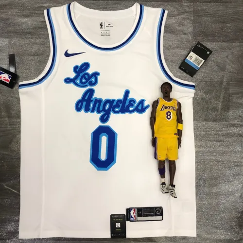 Maglia Los Angeles Lakers Retro Kyle Kuzma #0 Bianco Uomo