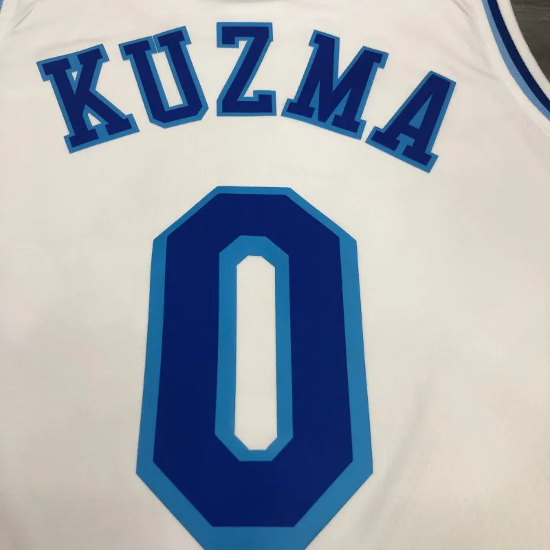 Los Angeles Lakers Retro Kyle Kuzma #0 White Men’s Jersey