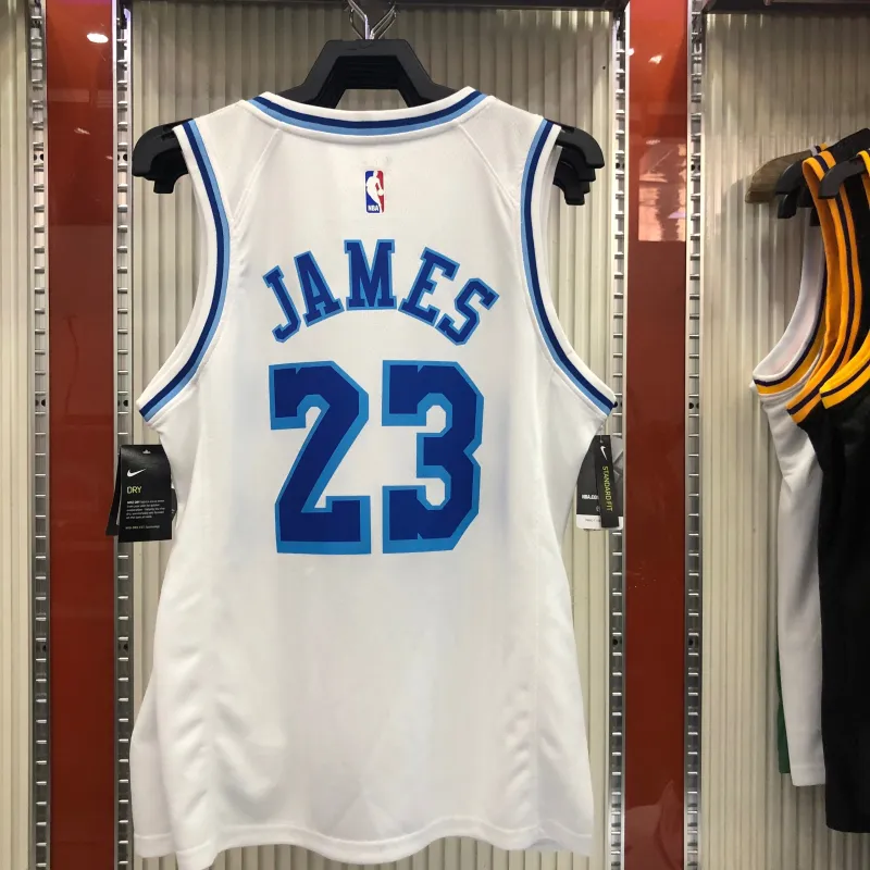 Los Angeles Lakers Retro LeBron James #23 White Men’s Jersey