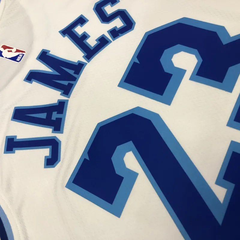 Los Angeles Lakers Retro LeBron James #23 White Men’s Jersey