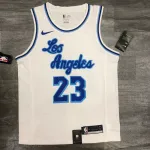 Los Angeles Lakers Retro LeBron James #23 White Men’s Jersey