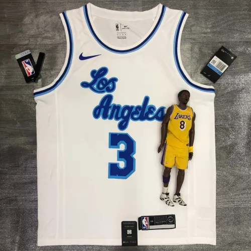 Maillot rétro Anthony Davis #3 blanc pour homme des Los Angeles Lakers