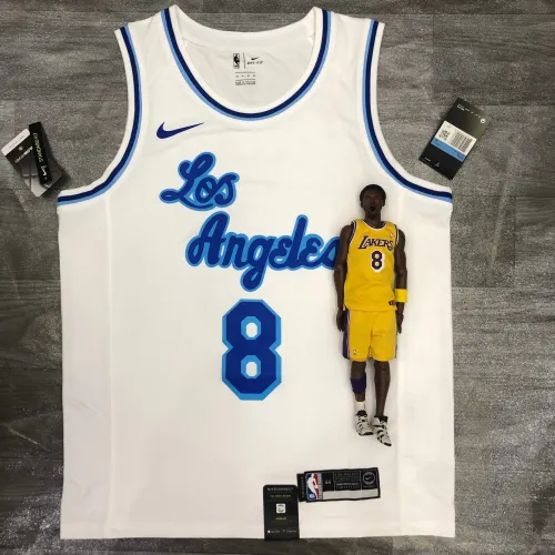 Los Angeles Lakers Retro Kobe Bryant #8 Weißes Herren-Trikot