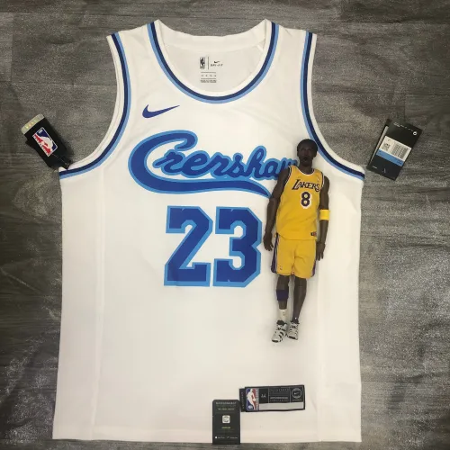 Los Angeles Lakers Camiseta Retro Latin Singer Collaboration LeBron James #23 Blanca Hombre
