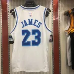 Los Angeles Lakers Retro Latin Singer Collaboration LeBron James #23 White Men’s Jersey