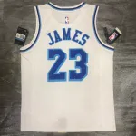 Los Angeles Lakers Retro Latin Singer Collaboration LeBron James #23 White Men’s Jersey