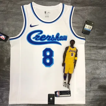 Maillot blanc pour homme Los Angeles Lakers Retro Latin Singer Collaboration Kobe Bryant #8