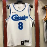 Los Angeles Lakers Retro Latin Singer Collaboration Kobe Bryant #8 White Men’s Jersey
