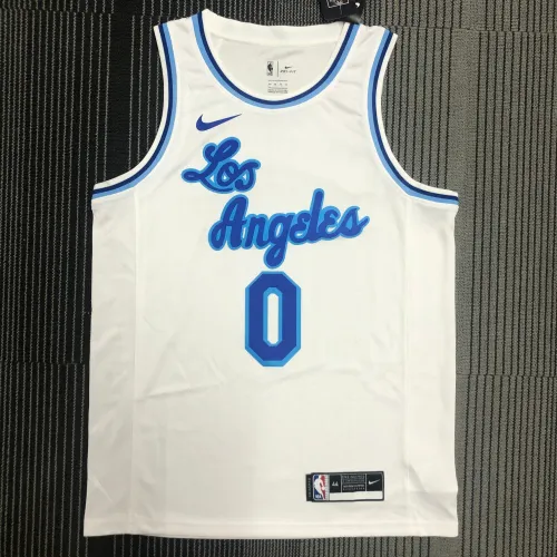 Los Angeles Lakers Russell Westbrook #0 White Men's Jersey