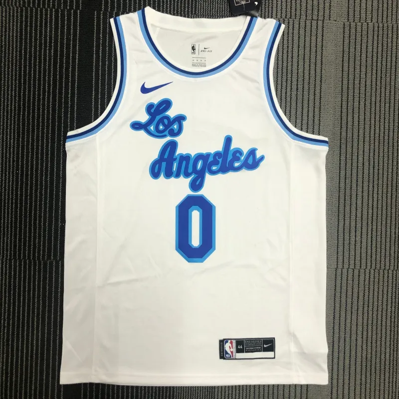 Los Angeles Lakers Russell Westbrook #0 Camiseta Blanca Hombre