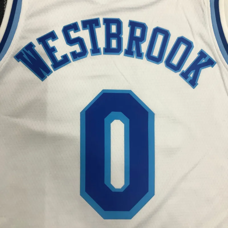 Los Angeles Lakers Russell Westbrook #0 Camiseta Blanca Hombre