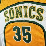 Maglia da uomo dei Seattle SuperSonics, modello Mitchell & Ness Classic Yellow, Kevin Durant #35, stagione 2007-08.