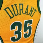Maglia da uomo dei Seattle SuperSonics, modello Mitchell & Ness Classic Yellow, Kevin Durant #35, stagione 2007-08.