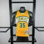 Maglia da uomo dei Seattle SuperSonics, modello Mitchell & Ness Classic Yellow, Kevin Durant #35, stagione 2007-08.