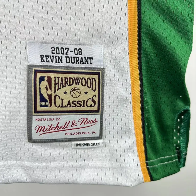 Seattle SuperSonics Mitchell & Ness Classic White Kevin Durant #35 Herren-Trikot der Saison 2007/08