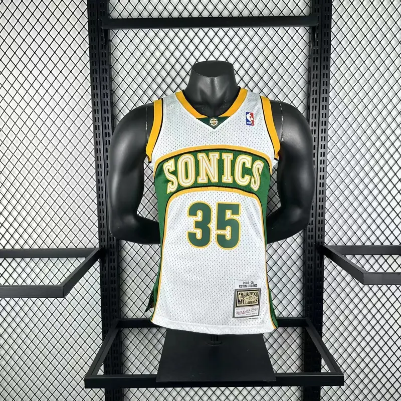 Seattle SuperSonics Mitchell & Ness Classic White Kevin Durant #35 Herren-Trikot der Saison 2007/08