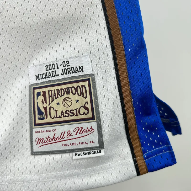 2001-02 Washington Wizards Mitchell & Ness Classic White Michael Jordan #23 Men’s Jersey