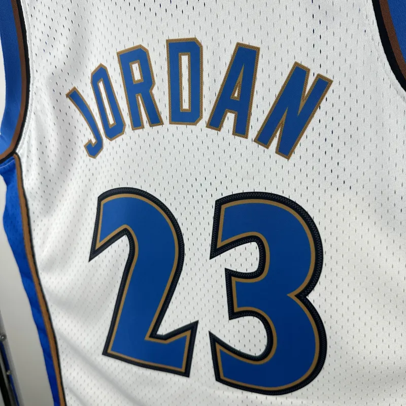 2001-02 Washington Wizards Mitchell & Ness Classic White Michael Jordan #23 Men’s Jersey