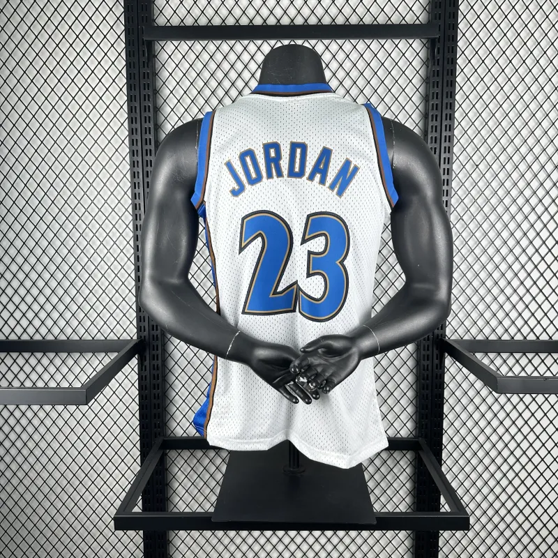 2001-02 Washington Wizards Mitchell & Ness Classic White Michael Jordan #23 Men’s Jersey