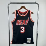 2013/14 Miami Heat Mitchell & Ness Retro Dwyane Wade #3 Camisola para homem