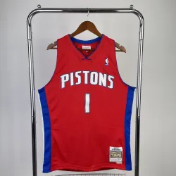 Detroit Pistons Mitchell & Ness Classic Red Allen Iverson #1 Men's Jersey - product photo Detroit Pistons Mitchell & Ness Classic Red Allen Iverson #1 Men's Jersey product image