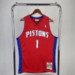 Detroit Pistons Mitchell & Ness klassische rote Allen Iverson #1 Männer Jersey Detroit Pistons Mitchell & Ness Klassisch Rot Allen Iverson #1 Herren Trikot