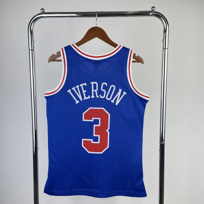 Philadelphia 76ers Mitchell & Ness Retro Blue Allen Iverson #3 Men’s Jersey