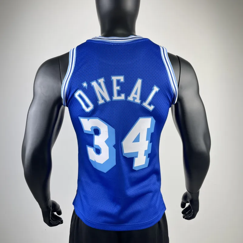 1996/97 Los Angeles Lakers Mitchell & Ness Retro Shaquille O’Neal #34 Blue Men’s Jersey