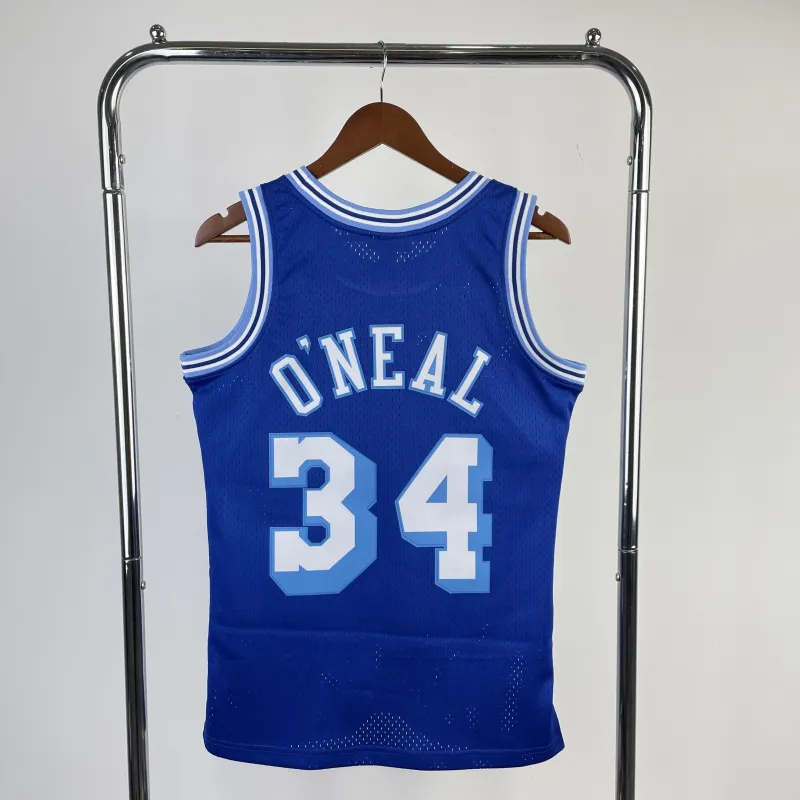 1996/97 Los Angeles Lakers Mitchell & Ness Retro Shaquille O’Neal #34 Blue Men’s Jersey
