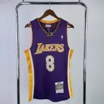 Los Angeles Lakers Mitchell & Ness Retro V-Neck Kobe Bryant #8 Purple Men’s Jersey
