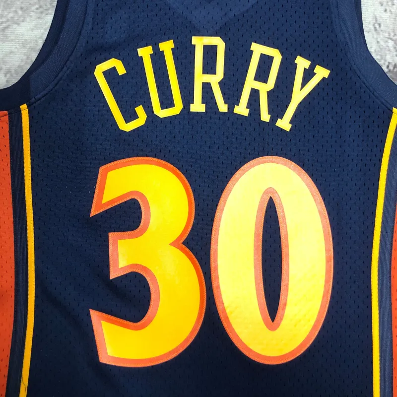 Golden State Warriors Mitchell & Ness Retro Stephen Curry #30 Men’s Jersey