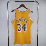 1996/97 Los Angeles Lakers Mitchell & Ness Retro Shaquille O’Neal #34 Yellow Men’s Jersey
