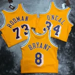 1996/97 Los Angeles Lakers Mitchell & Ness Retro Shaquille O’Neal #34 Yellow Men’s Jersey