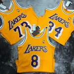 1996/97 Los Angeles Lakers Mitchell & Ness Retro Shaquille O’Neal #34 Yellow Men’s Jersey