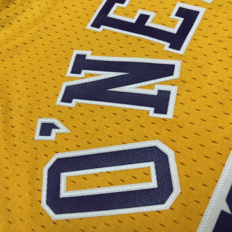 1996/97 Los Angeles Lakers Mitchell & Ness Retro Shaquille O’Neal #34 Yellow Men’s Jersey